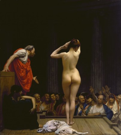 A Roman Slave Market, by Jean-Leon Gerome (1884)