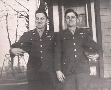 Dad & Gordy mugging for the camera before Gordy shipped overseas.